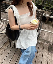 one after another NICE CLAUP | リボンビスチェキャミチュニック/リボン取り外し可能(キャミソール)