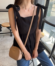 one after another NICE CLAUP | リボンビスチェキャミチュニック/リボン取り外し可能(キャミソール)