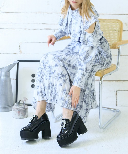 セール】厚底ビジューバックルローファー（ローファー