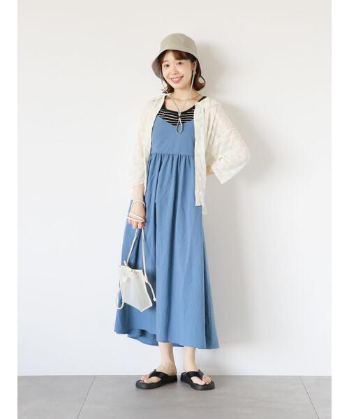 ehka sopo（エヘカソポ）の「花柄カットレースカーディガン（カーディガン/ボレロ・レディース・オフホワイト/ブルー/ライトベージュ/ブラック・F）」の6枚目の写真