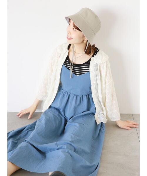 ehka sopo（エヘカソポ）の「花柄カットレースカーディガン（カーディガン/ボレロ・レディース・オフホワイト/ブルー/ライトベージュ/ブラック・F）」の12枚目の写真