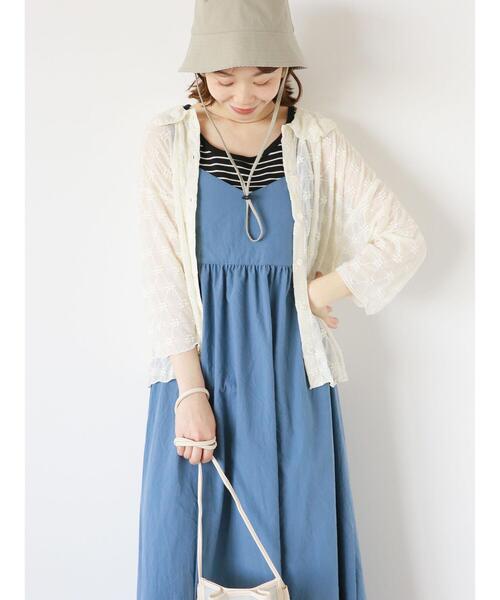 ehka sopo（エヘカソポ）の「花柄カットレースカーディガン（カーディガン/ボレロ・レディース・オフホワイト/ブルー/ライトベージュ/ブラック・F）」の16枚目の写真