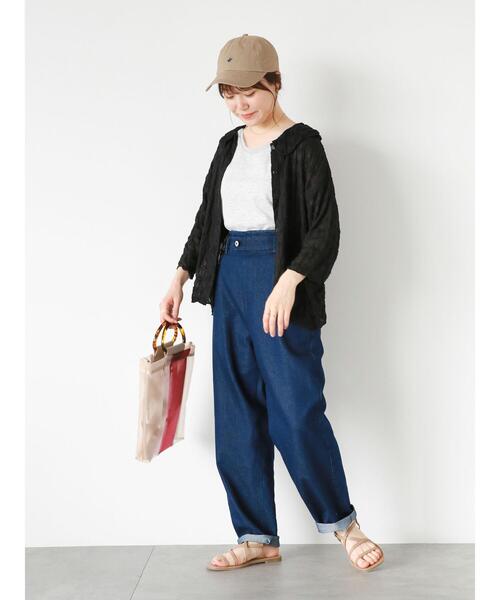 ehka sopo（エヘカソポ）の「花柄カットレースカーディガン（カーディガン/ボレロ・レディース・オフホワイト/ブルー/ライトベージュ/ブラック・F）」の20枚目の写真