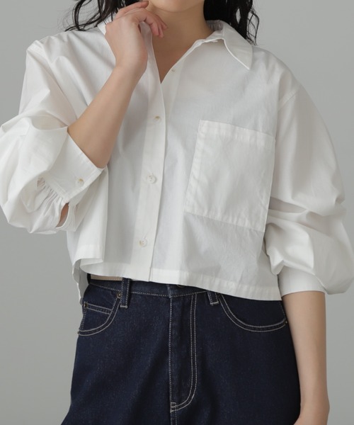 FREE'S MART（フリーズマート）の「◆バックシャンボリュームスリーブショート丈シャツ（シャツ/ブラウス・レディース・ホワイト/ブルー/ブラウン系その他/グリーン系その他/グリーン系その他2・FREE）」の22枚目の写真