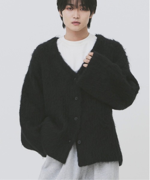 17HR（セブンティーンアワーズ）の「モヘアライクVネックニットカーディガン（カーディガン/ボレロ・レディース・ブラック/オフホワイト/ブルー・FREE）」の10枚目の写真
