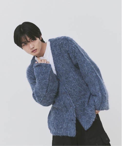 17HR（セブンティーンアワーズ）の「モヘアライクVネックニットカーディガン（カーディガン/ボレロ・レディース・ブラック/オフホワイト/ブルー・FREE）」の15枚目の写真