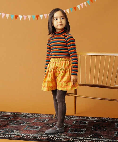 B:MING by BEAMS（ビーミングバイビームス）の「B:MING by BEAMS / タイル柄プリント キュロットパンツ（100～140cm）（その他パンツ・キッズ・オレンジ/グリーン・100/110/140/130/120）」の21枚目の写真