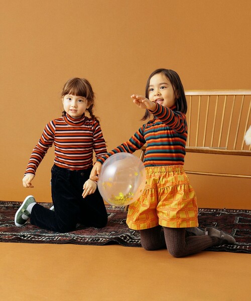 B:MING by BEAMS（ビーミングバイビームス）の「B:MING by BEAMS / タイル柄プリント キュロットパンツ（100～140cm）（その他パンツ・キッズ・オレンジ/グリーン・100/110/140/130/120）」の19枚目の写真