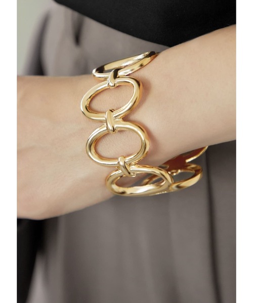 STYLE DELI（スタイルデリ）の「オーバルリングバングル（バングル/リストバンド・レディース・シルバー/ゴールド・FREE）」の7枚目の写真