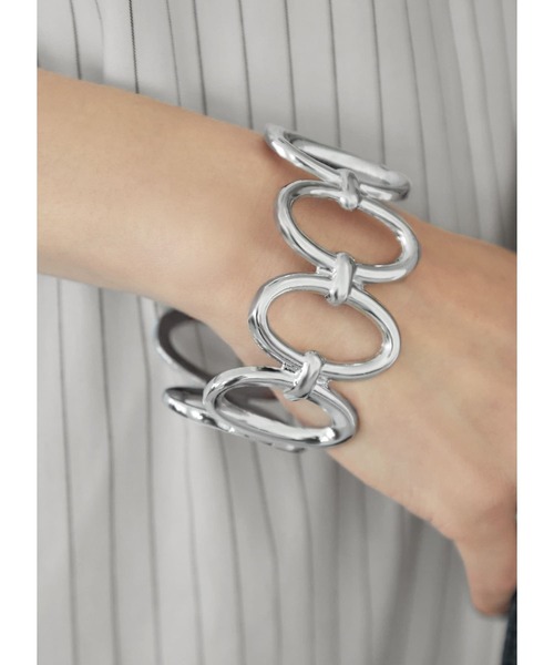 STYLE DELI（スタイルデリ）の「オーバルリングバングル（バングル/リストバンド・レディース・シルバー/ゴールド・FREE）」の9枚目の写真