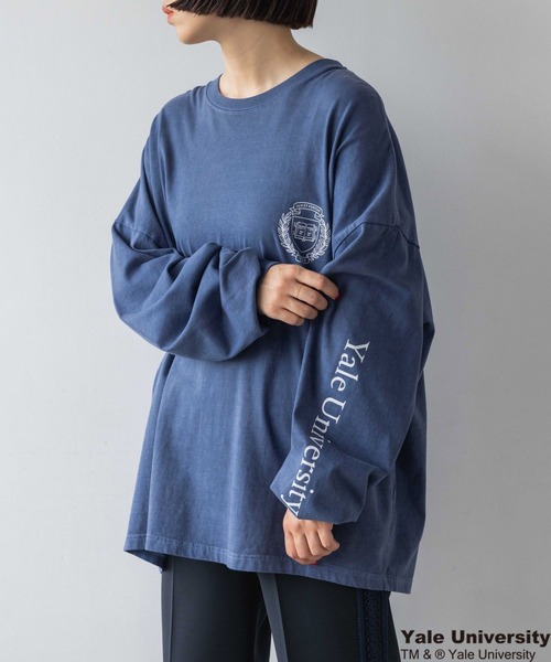 yuw（ユウ）の「ＣＯＬＬＥＧＥ　Ｔｅｅロングスリーブ　973021（Tシャツ/カットソー・レディース・ネイビー/ブラック・FREE）」の15枚目の写真