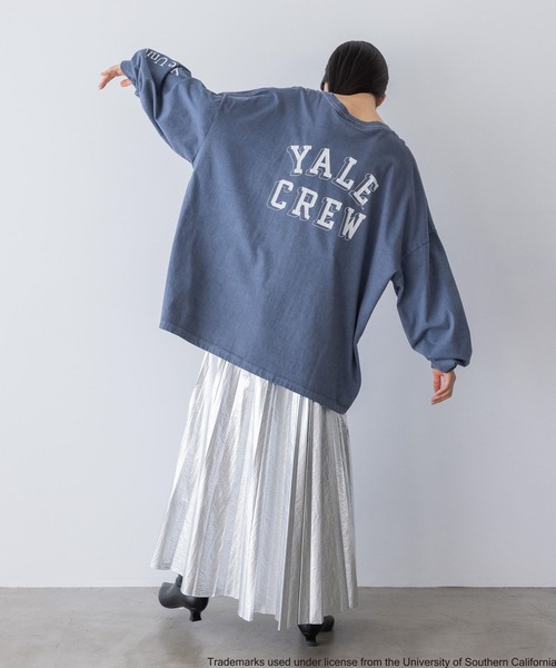 yuw（ユウ）の「ＣＯＬＬＥＧＥ　Ｔｅｅロングスリーブ　973021（Tシャツ/カットソー・レディース・ネイビー/ブラック・FREE）」の14枚目の写真