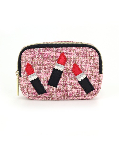 リップ刺繍スクエアポーチ（ポーチ）｜MIAN （ミアン）のファッション