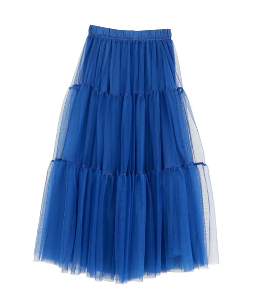 LVEU.(ラブユ.)の「【LVEU.】チュールティアードスカート(Ai select) / ボトムス スカート チュール ティアード ボリューム ふんわり ロング ブラック ブルー(スカート・レディース・ブルー/ブラック・FREE)」の15枚目の写真