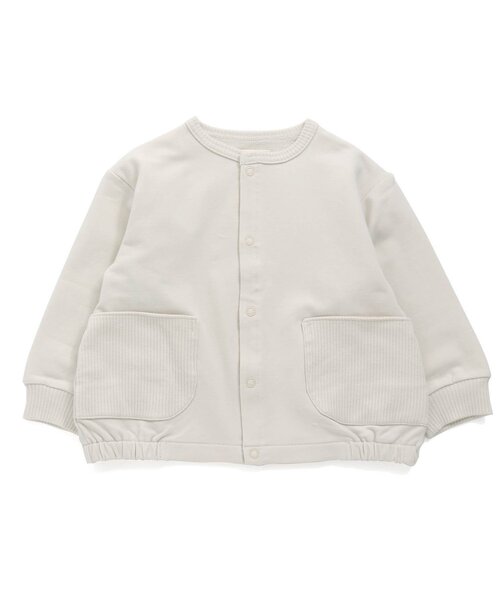 apres les cours（アプレレクール）の「【UVカット】無地・ボーダーカットソーカーディガン（カーディガン/ボレロ・キッズ・ローズ/その他2/キナリ/グリーン・80/90/100/110/120/130/140）」の2枚目の写真