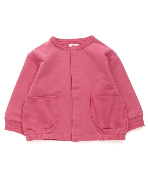 apres les cours（アプレレクール）の「【UVカット】無地・ボーダーカットソーカーディガン（カーディガン/ボレロ・キッズ・ローズ/その他2/キナリ/グリーン・80/90/100/110/120/130/140）」の8枚目の写真