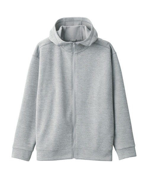 無印良品（ムジルシリョウヒン）の「〔MUJI WALKER〕ＵＶカット乾きやすいスウェットフルジップパーカ（パーカー・レディース・ネイビー/グレー系1/ブラック/アイボリー・L/XL/S/M/XS/XXL）」の11枚目の写真