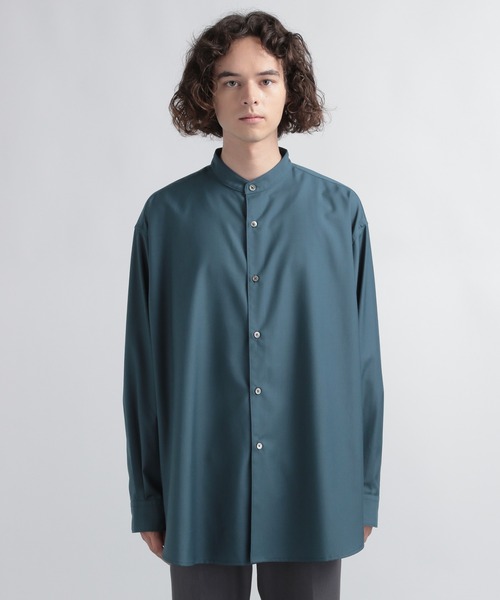 HARE(ハレ)の「TRスタンドカラーオーバーシャツ(HARE)(シャツ/ブラウス・メンズ・ブルー/ホワイト系その他/ブラック系その他・MEDIUM/SMALL)」の8枚目の写真