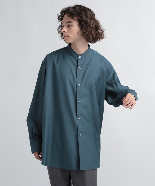 HARE(ハレ)の「TRスタンドカラーオーバーシャツ(HARE)(シャツ/ブラウス・メンズ・ブルー/ホワイト系その他/ブラック系その他・MEDIUM/SMALL)」の18枚目の写真