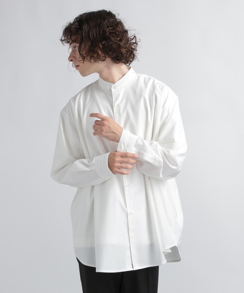 TR　HARE レザースタンドカラーシャツ HARE（ハレ）の「TRスタンドカラーオーバーシャツ(HARE)（シャツ