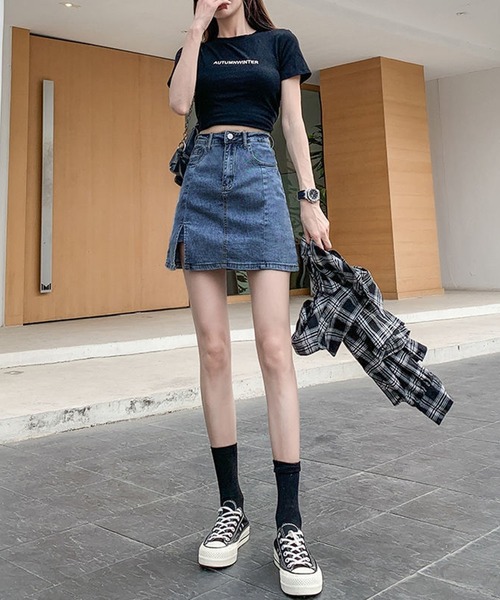 大人気❀ミニスカート✿可愛い韓国ファッション短め 春夏コーデ めちゃ晴れやった日🌞 ⁡ ⁡ ⁡ ⁡ ⁡ #インナーカラー #夏コーデ