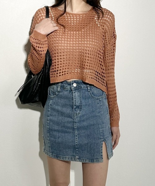 Silly（シリー）の「デニムフェイクスカートショートパンツ（デニムスカート・レディース・ブルー・SMALL/MEDIUM/LARGE/X-LARGE）」の5枚目の写真