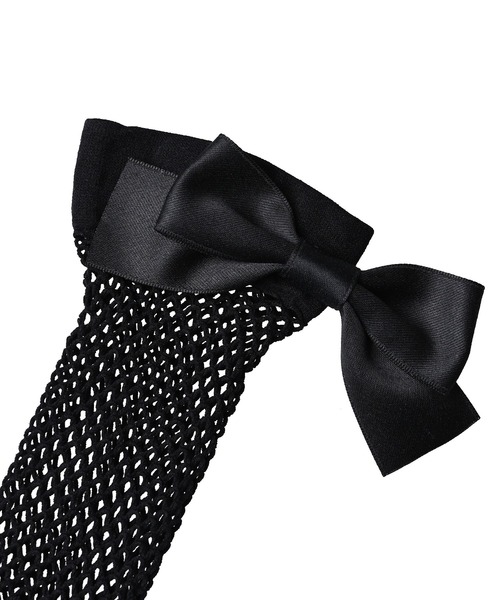 Narcissus（ナルシス）の「【Narcissus】メッシュリボンソックス（ソックス/靴下・レディース・ブラック/ホワイト・FREE）」の6枚目の写真