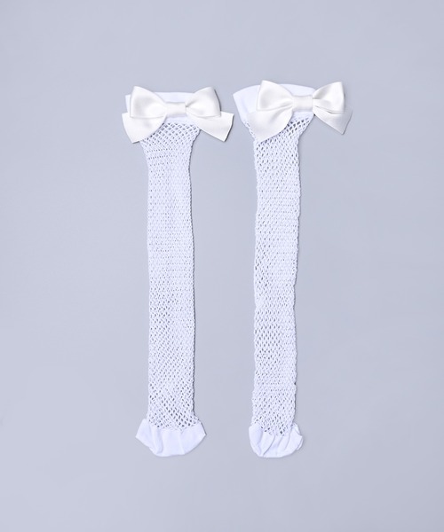 Narcissus（ナルシス）の「【Narcissus】メッシュリボンソックス（ソックス/靴下・レディース・ブラック/ホワイト・FREE）」の7枚目の写真