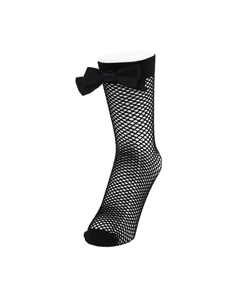 Narcissus（ナルシス）の「【Narcissus】メッシュリボンソックス（ソックス/靴下・レディース・ブラック/ホワイト・FREE）」の3枚目の写真