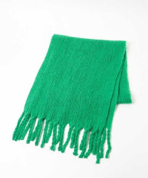 PAGEBOY(ページボーイ)の「フリンジストール(マフラー・レディース・ホワイト/チャコールグレー/グリーン・FREE)」の15枚目の写真