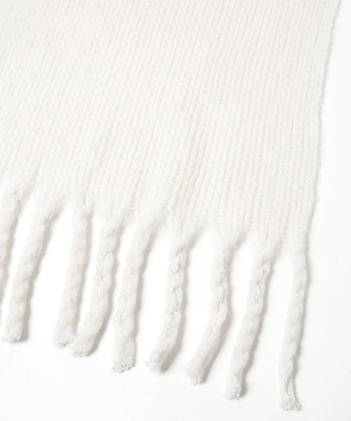 PAGEBOY(ページボーイ)の「フリンジストール(マフラー・レディース・ホワイト/チャコールグレー/グリーン・FREE)」の16枚目の写真