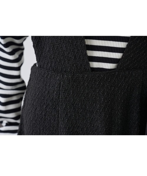 one after another NICE CLAUP（ワンアフターアナザーナイスクラップ）の「【WEB限定商品】ツイードジャンパースカート（ジャンパースカート・レディース・グレー系その他/レッド系その他/ブラック系その他・MEDIUM）」の19枚目の写真