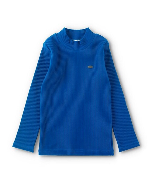BRANSHES(ブランシェス)の「オリジナルプレート付きハイネックTシャツ(Tシャツ/カットソー・キッズ・ブラック/ベージュ/ロイヤルブルー/アイボリー/その他/レッド・120/90/140/100/110/160/150/130)」の1枚目の写真