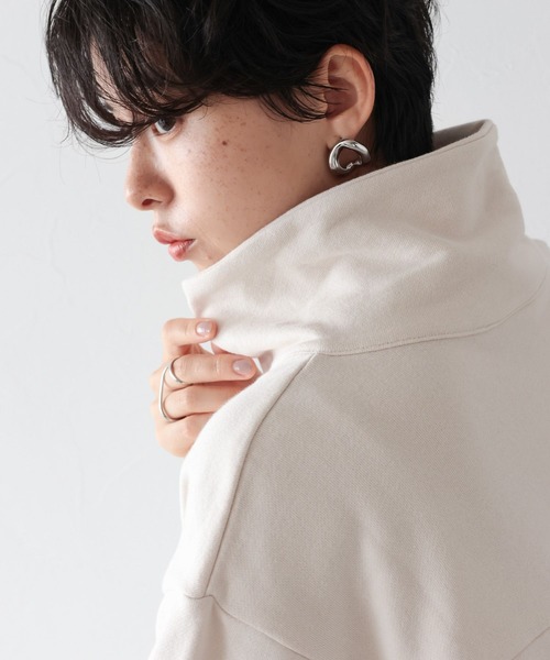 RAGEBLUE（レイジブルー）の「ハーフジップ/裏毛スウェットワンピース（ワンピース・レディース・ブラック/グリーン/オフホワイト・FREE）」の4枚目の写真