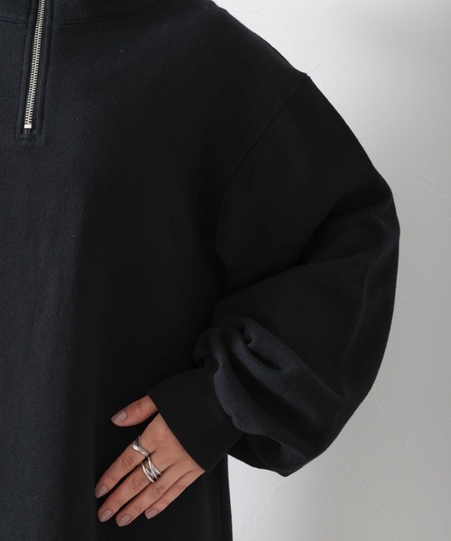 RAGEBLUE（レイジブルー）の「ハーフジップ/裏毛スウェットワンピース（ワンピース・レディース・ブラック/グリーン/オフホワイト・FREE）」の18枚目の写真