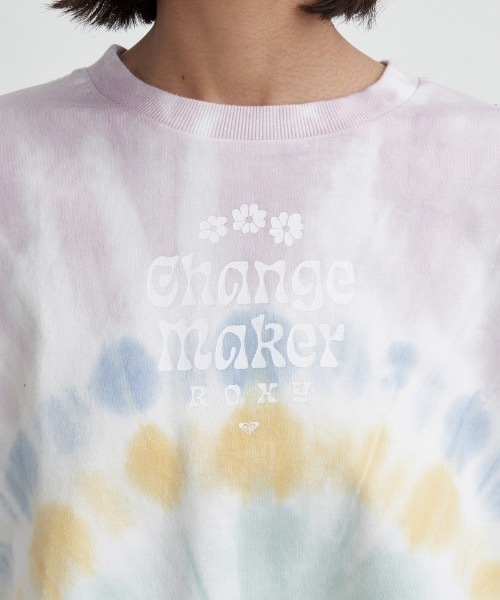 ROXY(ロキシー)の「CHANGE MAKER/ロキシーショート丈リラックスシルエットクルーネックスウェット(スウェット・レディース・ピンク/パープル/ブラック・MEDIUM/LARGE/SMALL)」の8枚目の写真