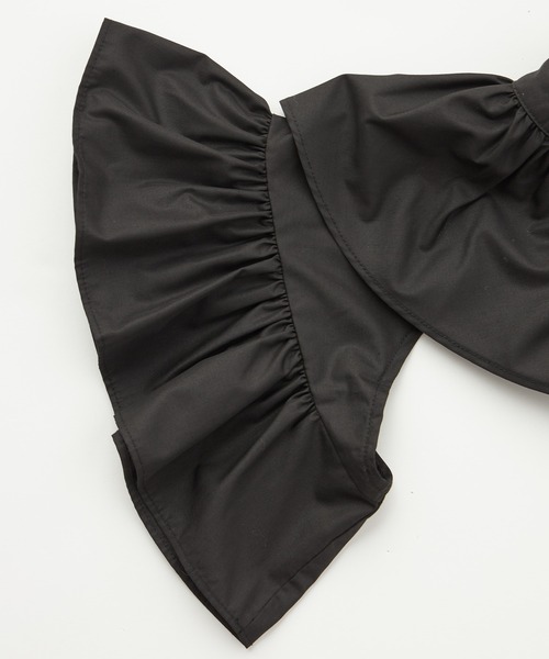 BONLECILL noir（ボンルシールノワール）の「【BONLECILL noir】フリルリボンクロップドボレロ（カーディガン/ボレロ・レディース・ブラック/アイボリー・FREE）」の4枚目の写真