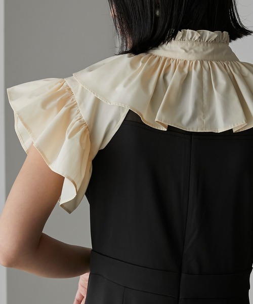 BONLECILL noir（ボンルシールノワール）の「【BONLECILL noir】フリルリボンクロップドボレロ（カーディガン/ボレロ・レディース・ブラック/アイボリー・FREE）」の16枚目の写真