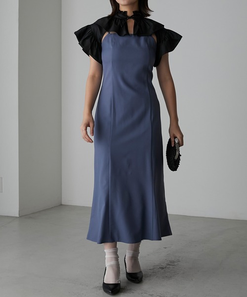 BONLECILL noir（ボンルシールノワール）の「【BONLECILL noir】フリルリボンクロップドボレロ（カーディガン/ボレロ・レディース・ブラック/アイボリー・FREE）」の11枚目の写真