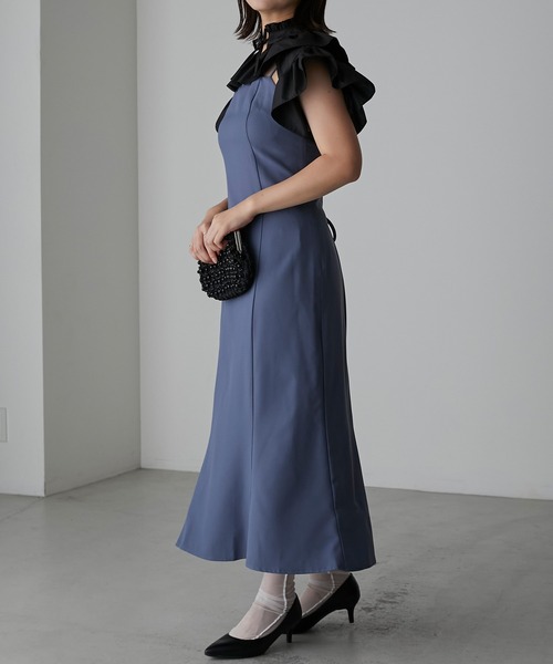 BONLECILL noir（ボンルシールノワール）の「【BONLECILL noir】フリルリボンクロップドボレロ（カーディガン/ボレロ・レディース・ブラック/アイボリー・FREE）」の10枚目の写真