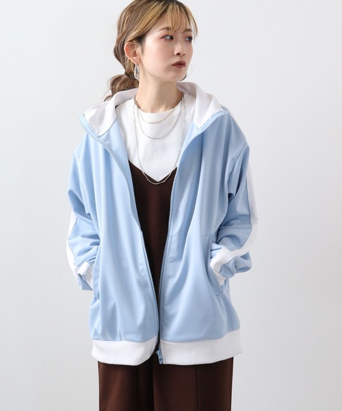 FUNALIVE（ファンアライブ）の「ライン入りトラックジャケット（ブルゾン・メンズ・グリーン/ブラック/ワイン/ワイン系/ホワイト×ネイビー/オレンジ/アイボリー/ブルー/ネイビー/イエロー/サックスブルー・L/M）」の6枚目の写真