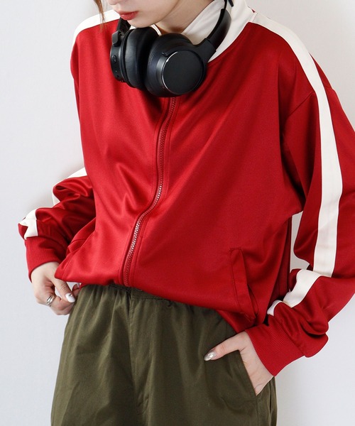 FUNALIVE（ファンアライブ）の「ライン入りトラックジャケット（ブルゾン・メンズ・グリーン/ブラック/ワイン/ワイン系/ホワイト×ネイビー/オレンジ/アイボリー/ブルー/ネイビー/イエロー/サックスブルー・L/M）」の9枚目の写真