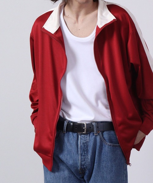 FUNALIVE（ファンアライブ）の「ライン入りトラックジャケット（ブルゾン・メンズ・グリーン/ブラック/ワイン/ワイン系/ホワイト×ネイビー/オレンジ/アイボリー/ブルー/ネイビー/イエロー/サックスブルー・L/M）」の13枚目の写真