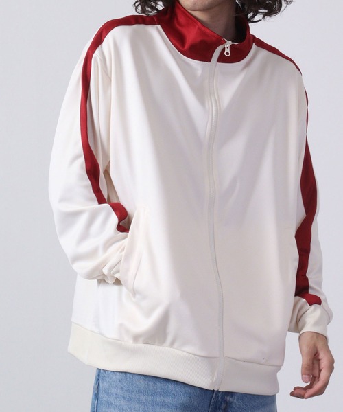 FUNALIVE（ファンアライブ）の「ライン入りトラックジャケット（ブルゾン・メンズ・グリーン/ブラック/ワイン/ワイン系/ホワイト×ネイビー/オレンジ/アイボリー/ブルー/ネイビー/イエロー/サックスブルー・L/M）」の15枚目の写真