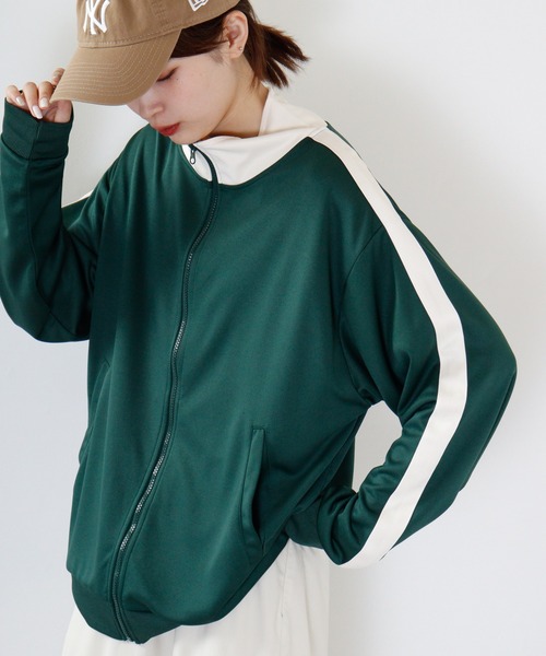 FUNALIVE（ファンアライブ）の「ライン入りトラックジャケット（ブルゾン・メンズ・グリーン/ブラック/ワイン/ワイン系/ホワイト×ネイビー/オレンジ/アイボリー/ブルー/ネイビー/イエロー/サックスブルー・L/M）」の22枚目の写真