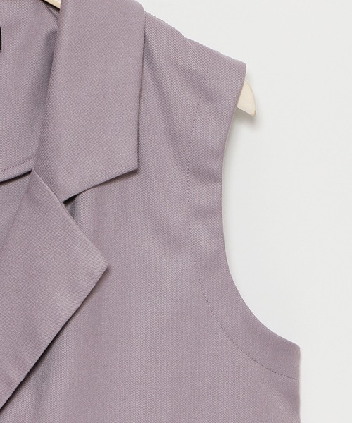 LOVETOXIC（ラブトキシック）の「ジレSETUP（シャツワンピース・キッズ・ブラック/ラベンダー/アイボリー・S/L/M）」の7枚目の写真