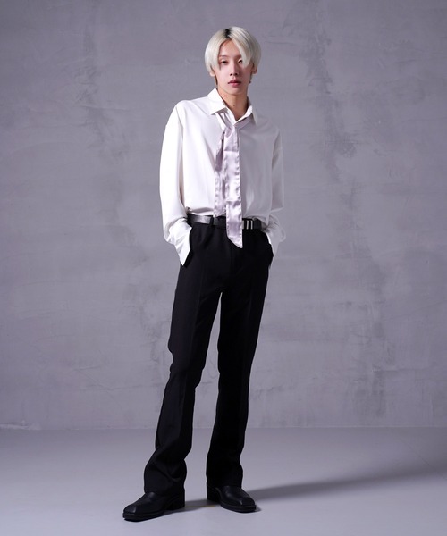 G.O.C（ジーオーシー）の「ロング カフス 2WAY ボウタイ シャツ（シャツ/ブラウス・メンズ・ホワイト/ブラック・MEDIUM/LARGE）」の13枚目の写真