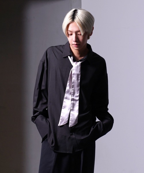 G.O.C（ジーオーシー）の「ロング カフス 2WAY ボウタイ シャツ（シャツ/ブラウス・メンズ・ホワイト/ブラック・MEDIUM/LARGE）」の17枚目の写真