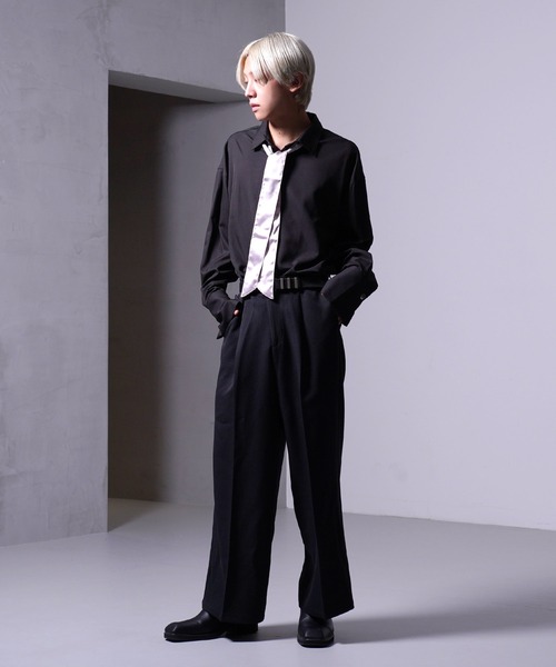 G.O.C（ジーオーシー）の「ロング カフス 2WAY ボウタイ シャツ（シャツ/ブラウス・メンズ・ホワイト/ブラック・MEDIUM/LARGE）」の4枚目の写真