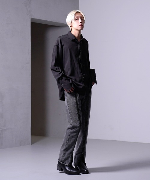 G.O.C（ジーオーシー）の「ロング カフス 2WAY ボウタイ シャツ（シャツ/ブラウス・メンズ・ホワイト/ブラック・MEDIUM/LARGE）」の14枚目の写真